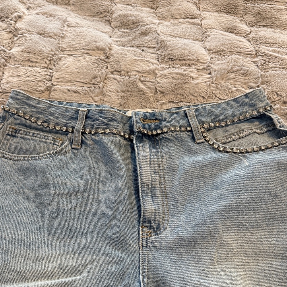 Light Blue Studded Jeans